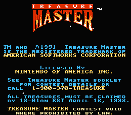 Treasure Master title screenshot